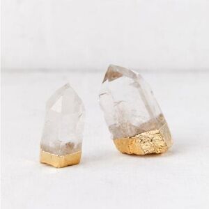 gold dipped quartz crystal